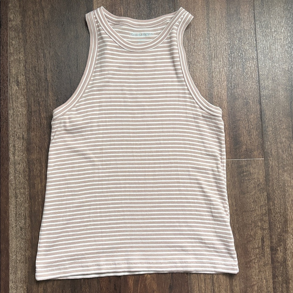 Cynthia Rowley Striped Racer Back Tank top